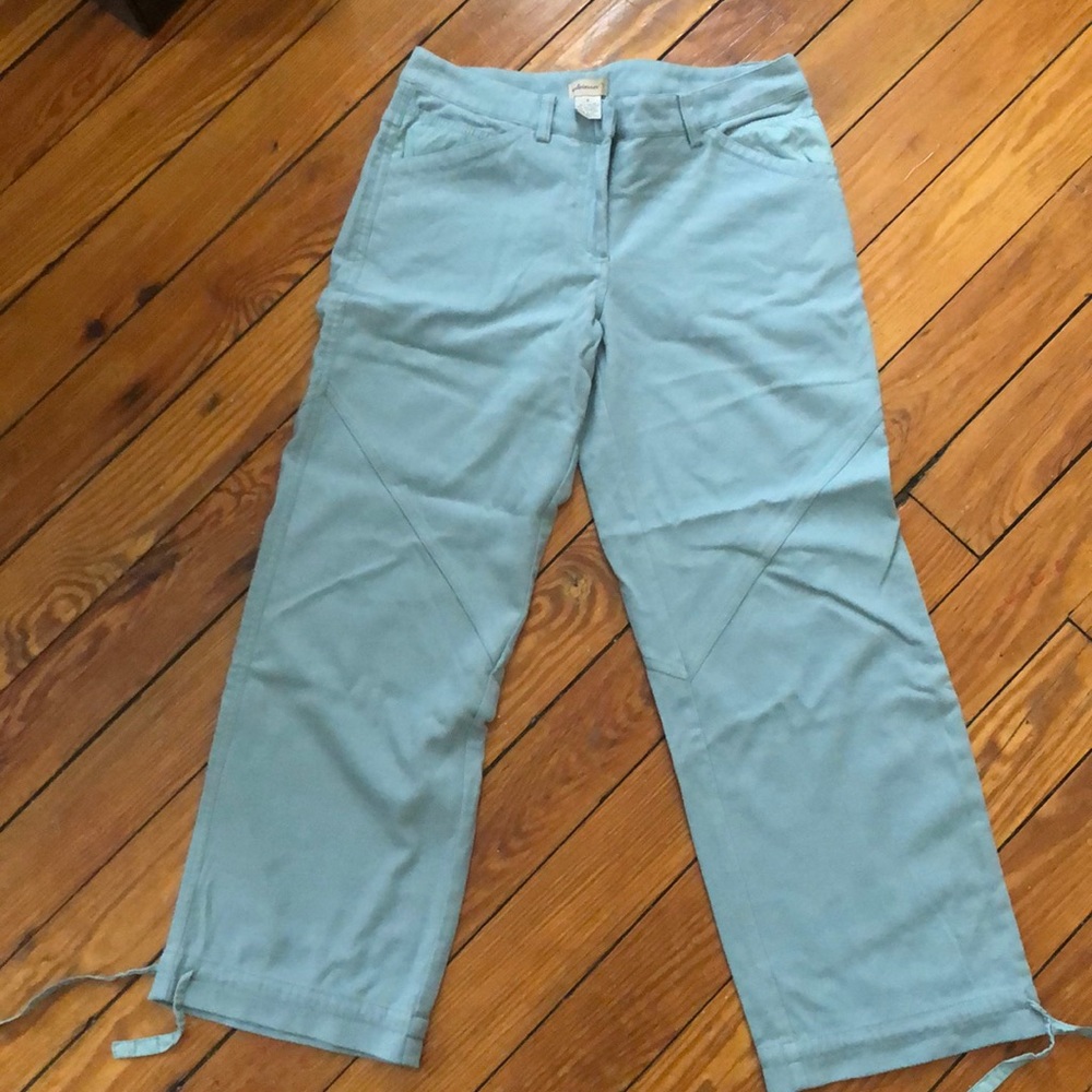 Anthropologie Elevenes blue cropped wide leg pants